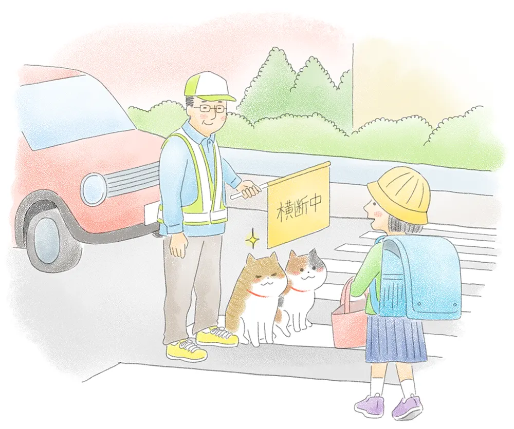 交通安全活動　熊本市　このまちをすきになったネコ